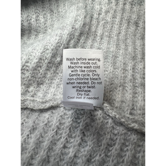 Nine West Women's Wool Blend Gray Open Cardigan Sweather Waterfall Size Large - Picture 13 of 13